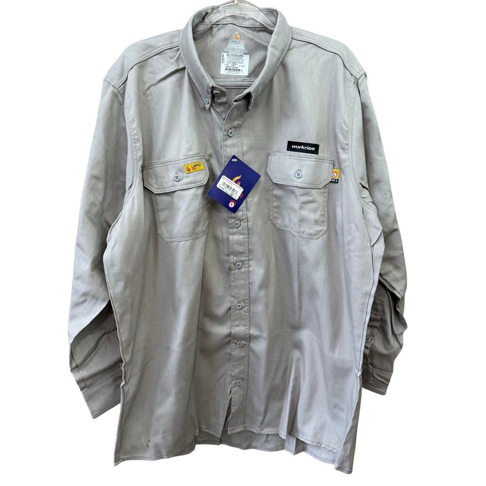 Lapco FR Workrise XL Long Button Down Long Sleeve Shirt Work Gear Fire Resistant